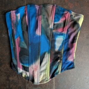 Colorful Abstract Corset Top